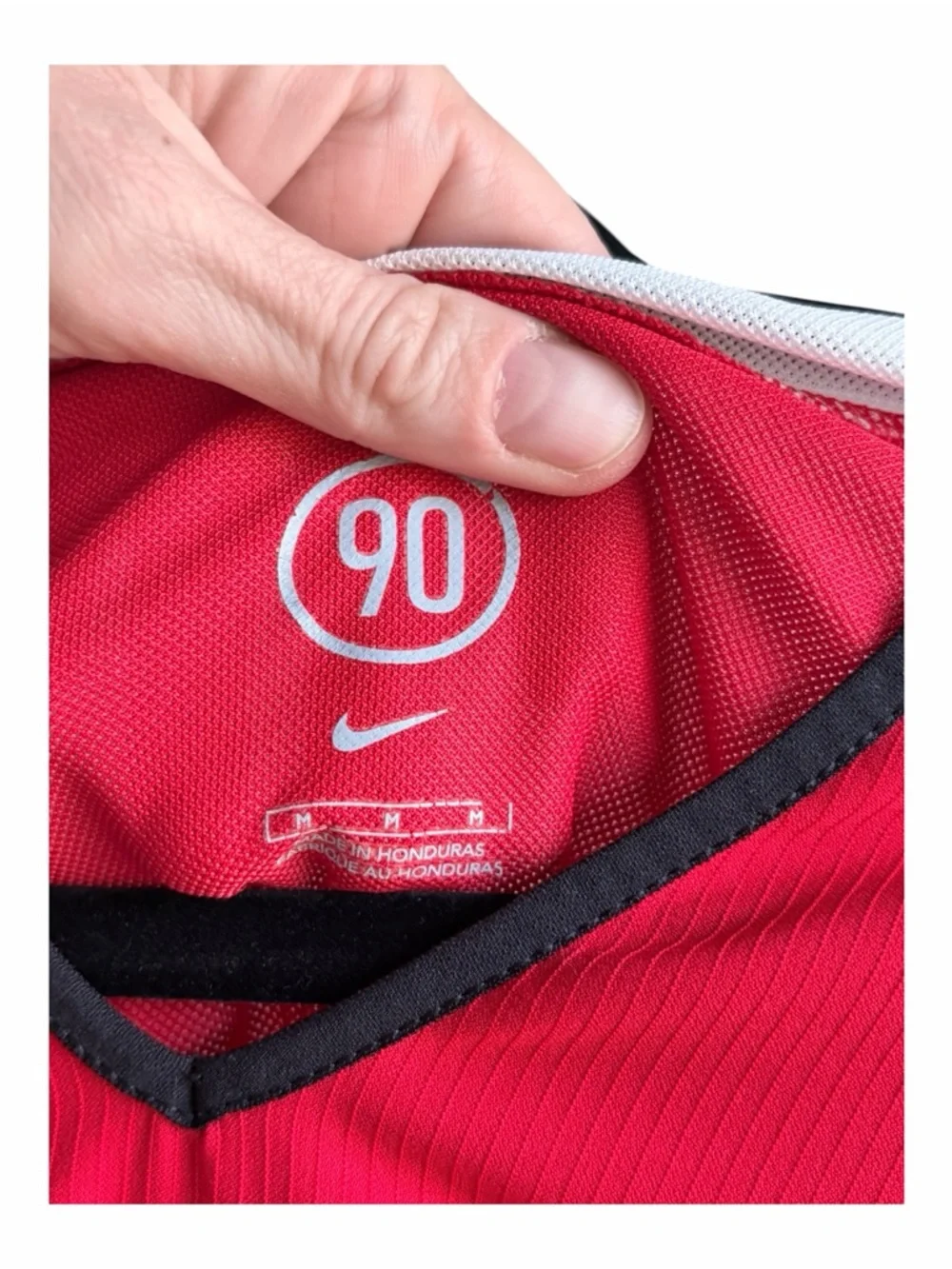 Nike‎ Manchester United Vodafone Jersey Red Soccer Shirt Mens L 2005 Era